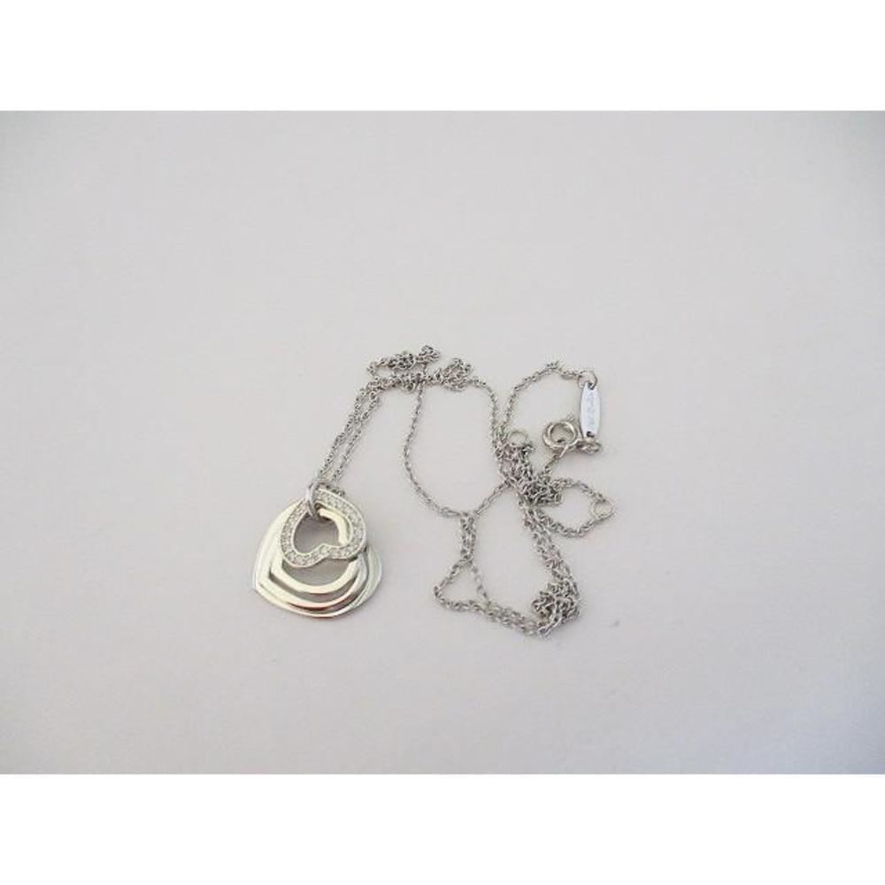 Old Rubin SS Necklace with Multi Heart Charm Gift